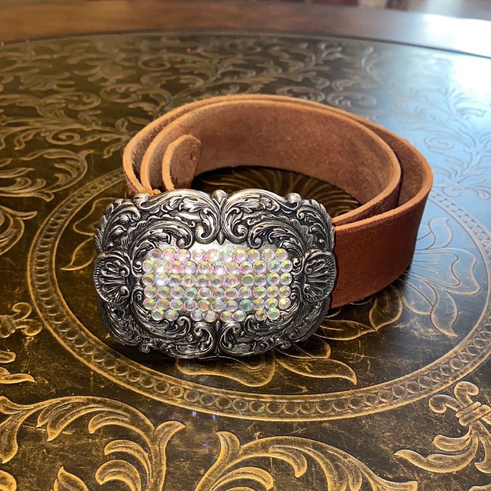 Fossil Bling Belt, GUC, added belt holes for better fit.